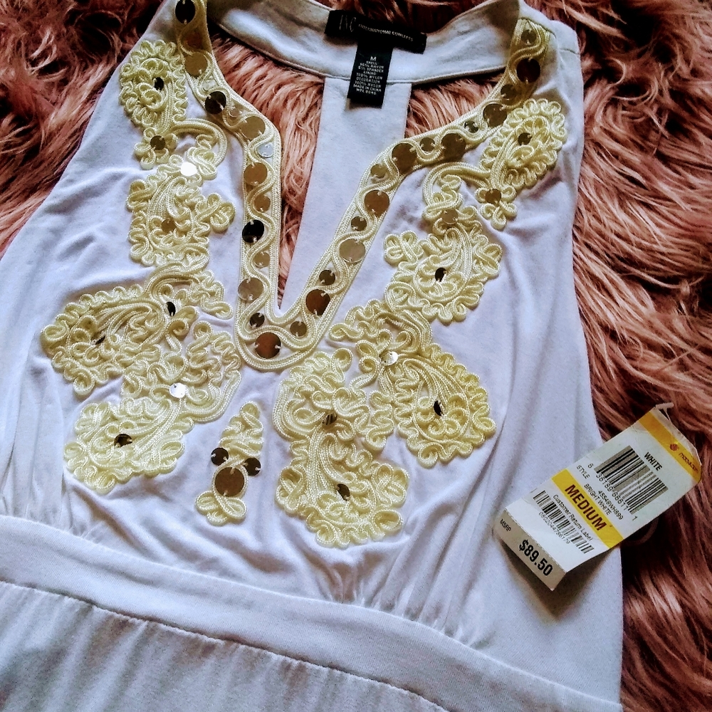 INC international concepts elegant white dress